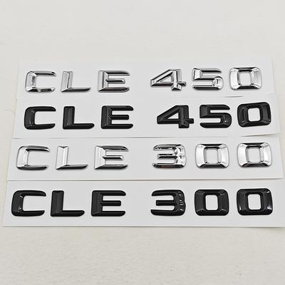 3D ABS Car Letters Logo CLE300 CLE450 Badge Sticker Rear Trunk Emblem For Mercedes Benz CLE300 CLE450 Auto Model Accessories