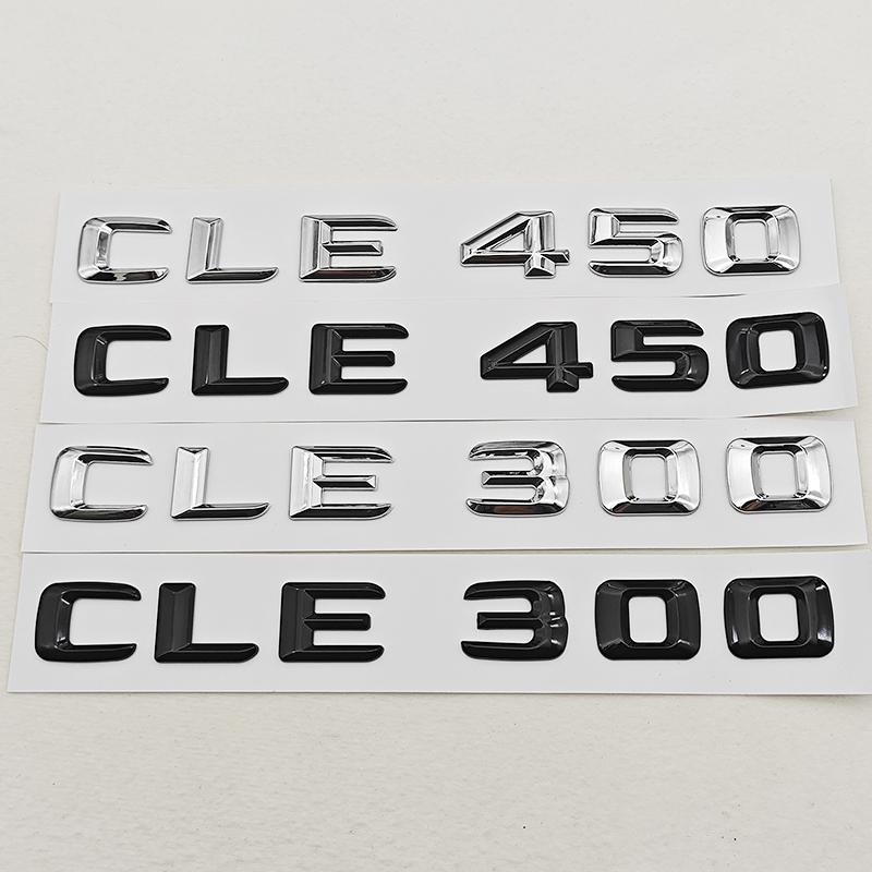 3D ABS Car Letters Logo CLE300 CLE450 Badge Sticker Rear Trunk Emblem For Mercedes Benz CLE300 CLE450 Auto Model Accessories