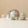 Teaware Set Osmanthus Cat Ceramic Travel Tea Set Portable Outdoor Tea Brewing Equipment