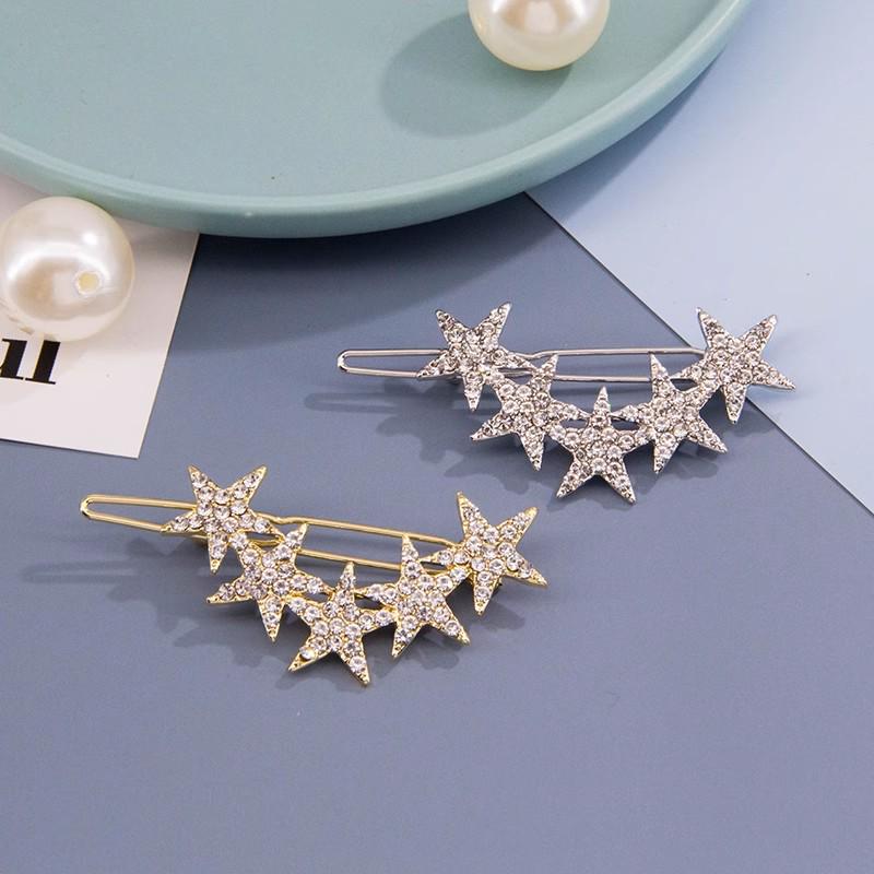 Korean Style Rhinestone Gypsophila Hairpin - Trendy Dopamine Bangs Clip