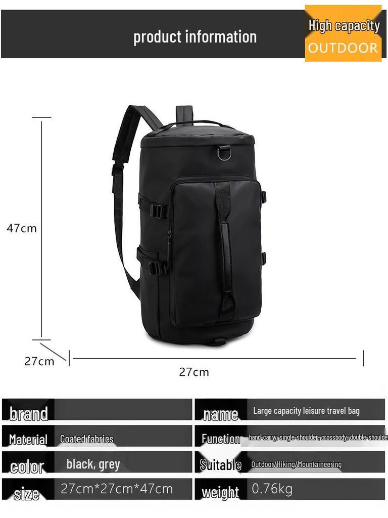 Unisex Travel Backpack with Shoe Compartment, Wet/Dry Separation, Large Capacity, and Multifunctional Design.
