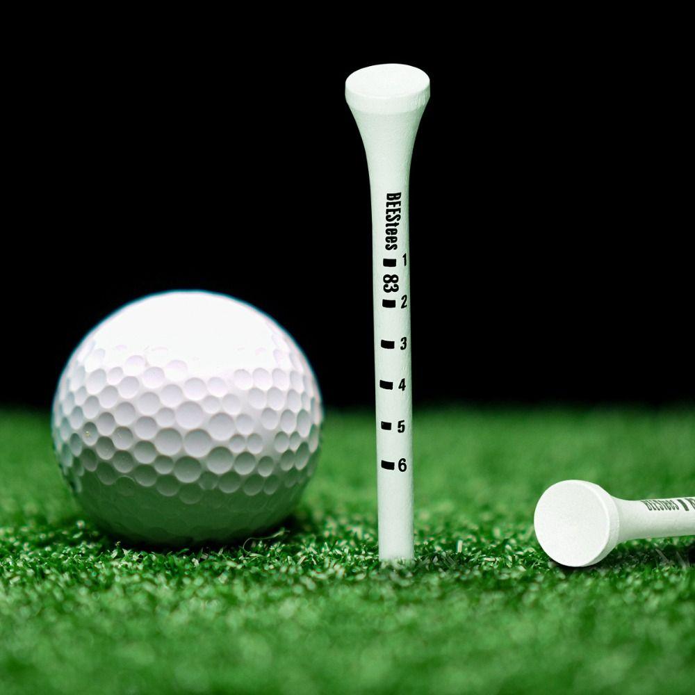 100pcs Wooden White Striped Golf Tee Digital Scale Golf Stand Base Golf Holder Golf Accesories
