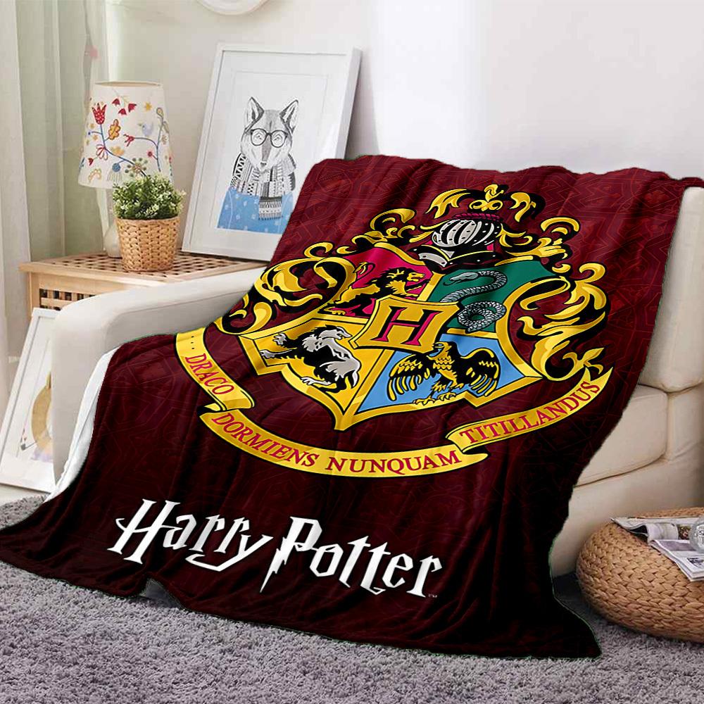 1pz Plaid Cresta di Hogwarts Leggero in Flanella per Divano, Letto, Viaggio, Soggiorno, Ufficio, Divano, Sedia e Letto