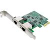 Carte Réseau - InLine - 51126A - 2 X RJ45 - 2,5 Gb/s - PCIe X1 - Faible Encombrement