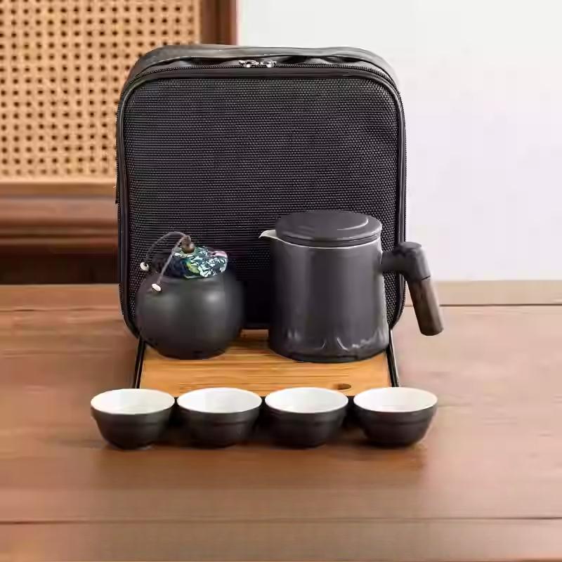 Portable Travel Tea Set Outdoor Portable Kung Fu Brewing Teapot Teacup Small Set Easy Camping Business Trip