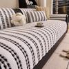 Luxury Couch Cover Fabric Extra Thick Straight Line Row Non Slip Lounge Sofa Pad Cover Cozy In Fall And Winter
