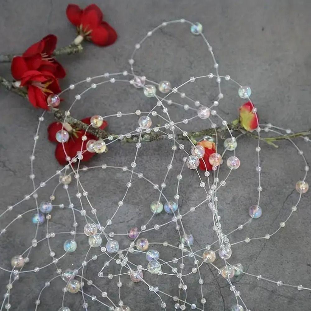 Exquisite Irregular Fishing Line Pearls Multipurpose Artificial Pearl Pearls String 30M Beads Chain Wedding Party Decoration
