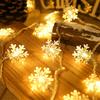 Lanito String Snowflake Warm White Garden USB Christmas Decorative Lights 20 Warm Lights, Design, LED, Indoor/Outdoor Lights, Operated, Lights, (3m,