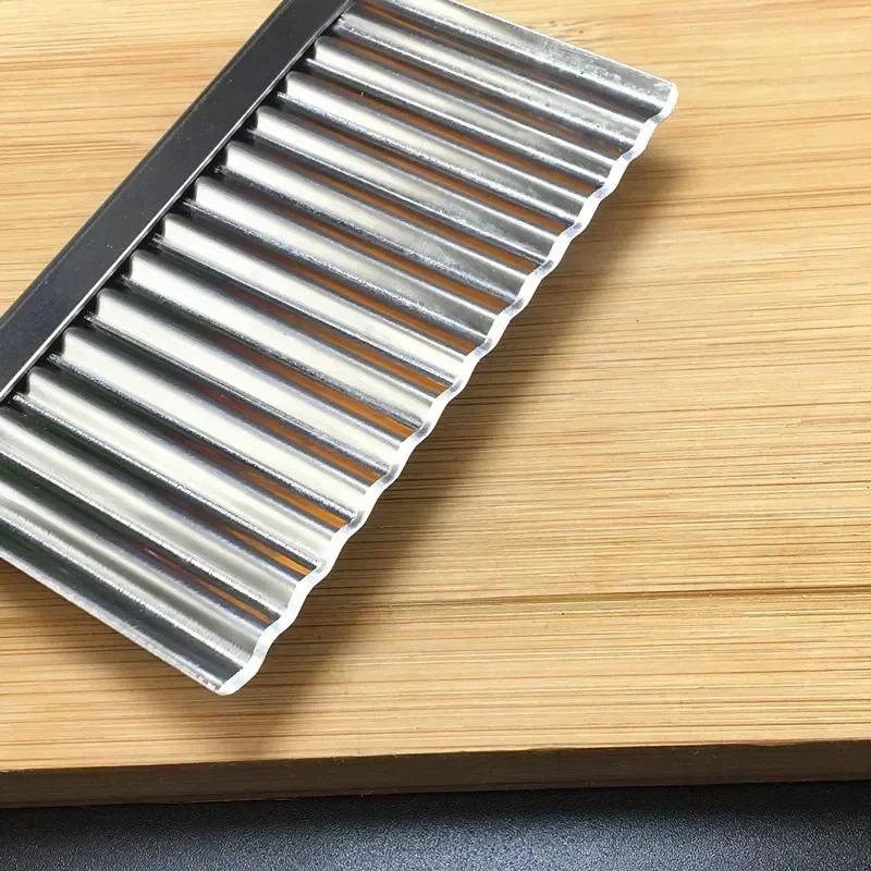 Stainless Steel Wave Potato Slicer Vegetable Cutter Potato French Fries Cutter Gadget Accessories Supplies Kitchen Cooking Tools