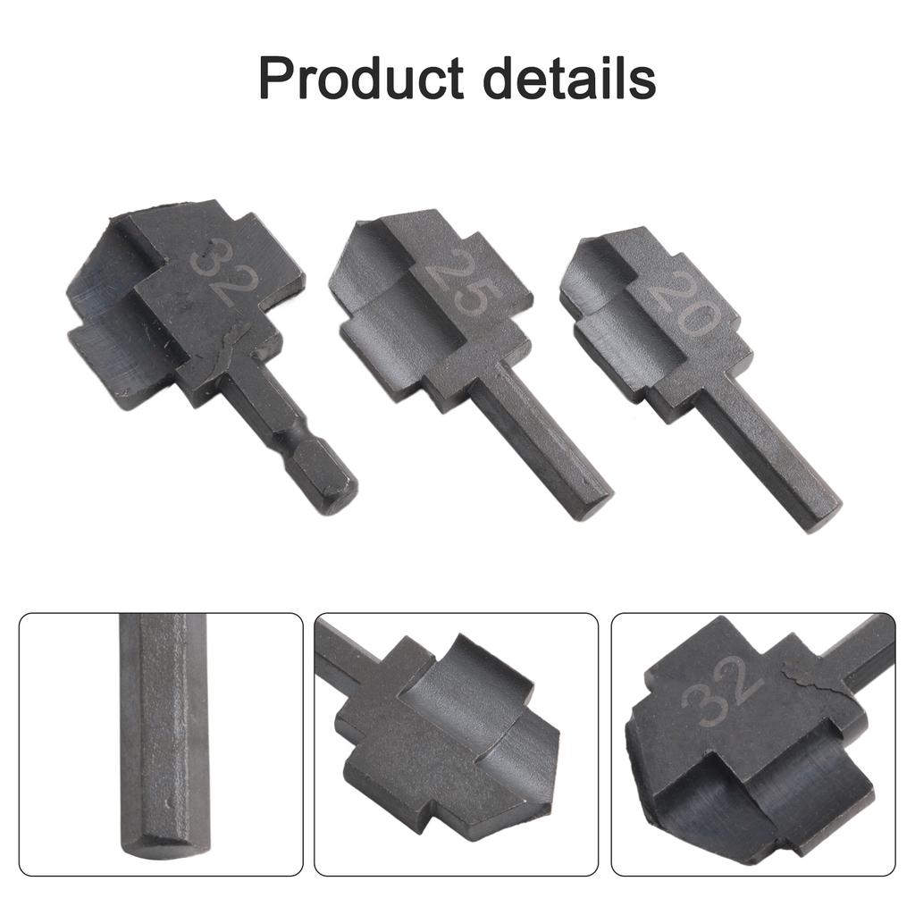 3pcs PPR Lifting Drill Bit Step Socket Water Pipe Expansion Connector Drill Expanding Plumber Hole Opener Repair Tool Stepped