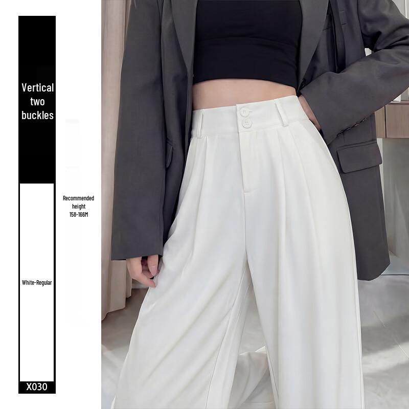 MJ STYLE Women s Summer Wide-Leg Suit Trousers L