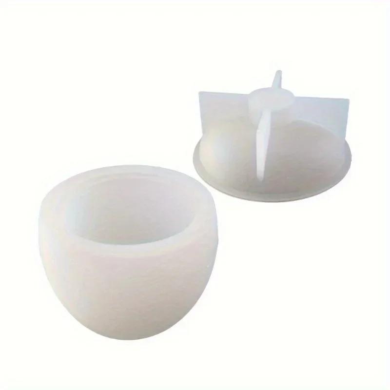 Pear-shaped Candle Cup Silicone Mould DIY Flower Pot Candle Holder Storage Box Resin Mould Crafts Home Decoration