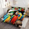 Comforter Two Colorful Parrots Pattern 3D Printed Set Bird Themed Luxury Soft Comfortable Polyester Bedding Set