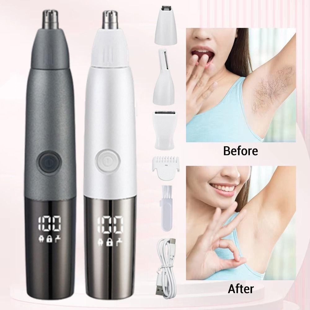 Gentle Eyebrow Trimmer Painless Nose Hair Remover Electric Nose Hair Trimmer  Wet and Dry Hair