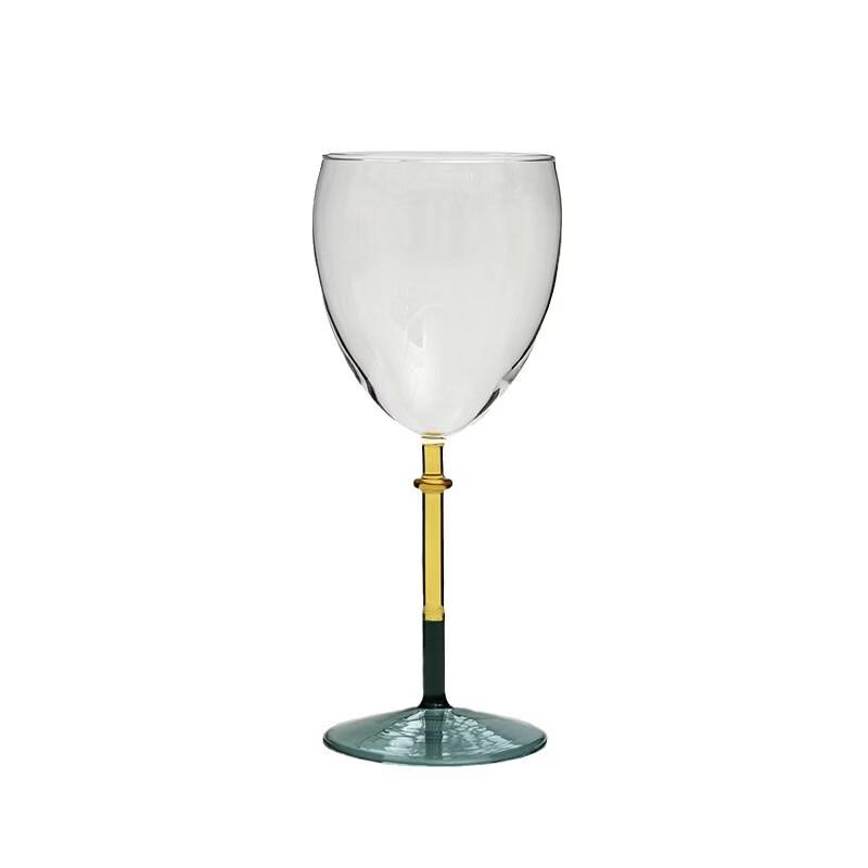 Color-Block Stemmed Glass