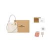 COACH Town Polished Pebbled Leather Bucket Bag, Handbag, Shoulder Bag, Crossbody Bag Small Women's White 1011-IMOVG