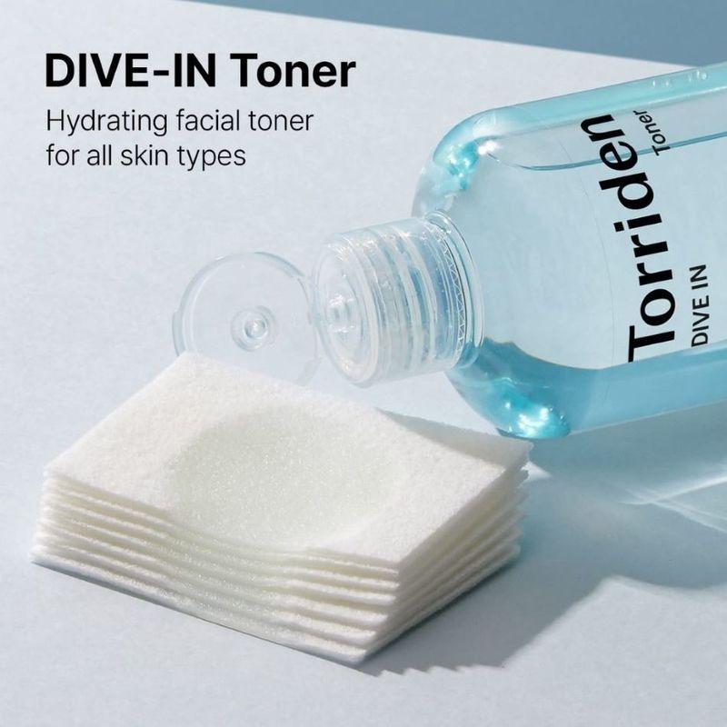 TORRIDEN Dive In Hyaluronic Acid Serum / Toner / Nawilżający krem kojący / Booster skóry