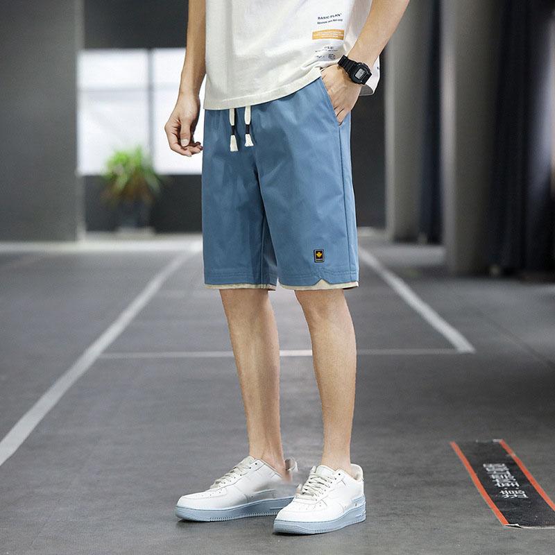 Men's Cotton Linen Shorts Beach Pants Male Summer Breathable Solid Color Trousers Fitness Streetwear