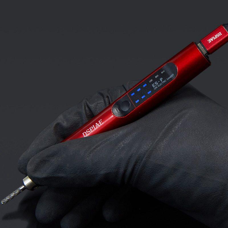 DSPIAE ES-P Electric Sharpening/Sander Pen Power Tool Red Black Pen Type Mini Sander Sharpening Machine Type-C