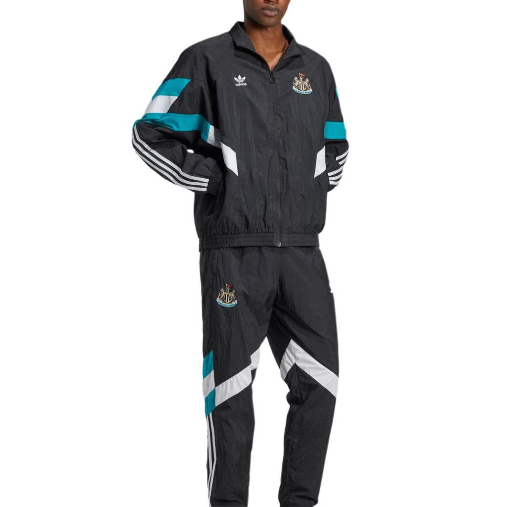 adidas Originals Top FW24 Newcastle United FC Series Zipper Stand Collar Comfortable Jacket Men Jacket Black IX5155