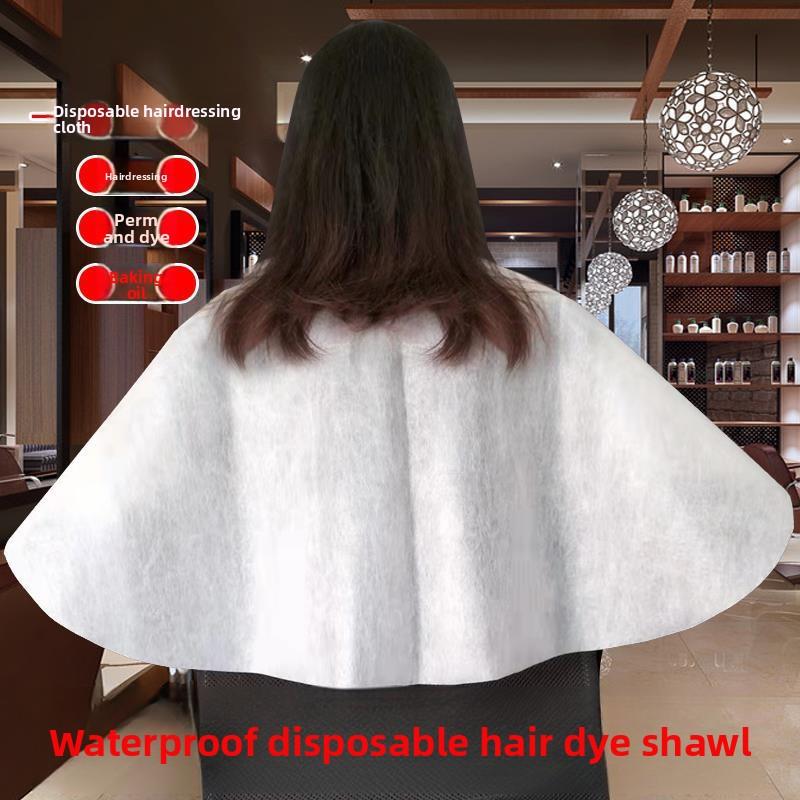 50 Stück Salon Spezial Einweg-Haarfärbemantel Vlies Wasserdicht Proof Umhang für Dauerwelle Färben und Haarpflege Ölbehandlung