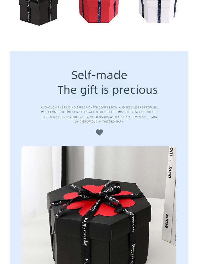 Handmade Surprise Explosion Box: Creative DIY Photo Album for Christmas & Birthday Gifts