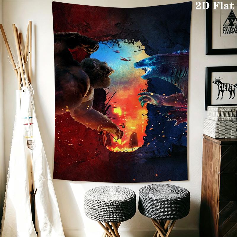Godzilla Monster Kingdom Unleashed Tapestry Background Cloth Wallmounted Background Cloth Work Of Art Wall Covering Decoration