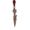 Brass Three-Sided Phurba Vajra Pendant: Tibetan Buddhist Ritual Necklace Ornament