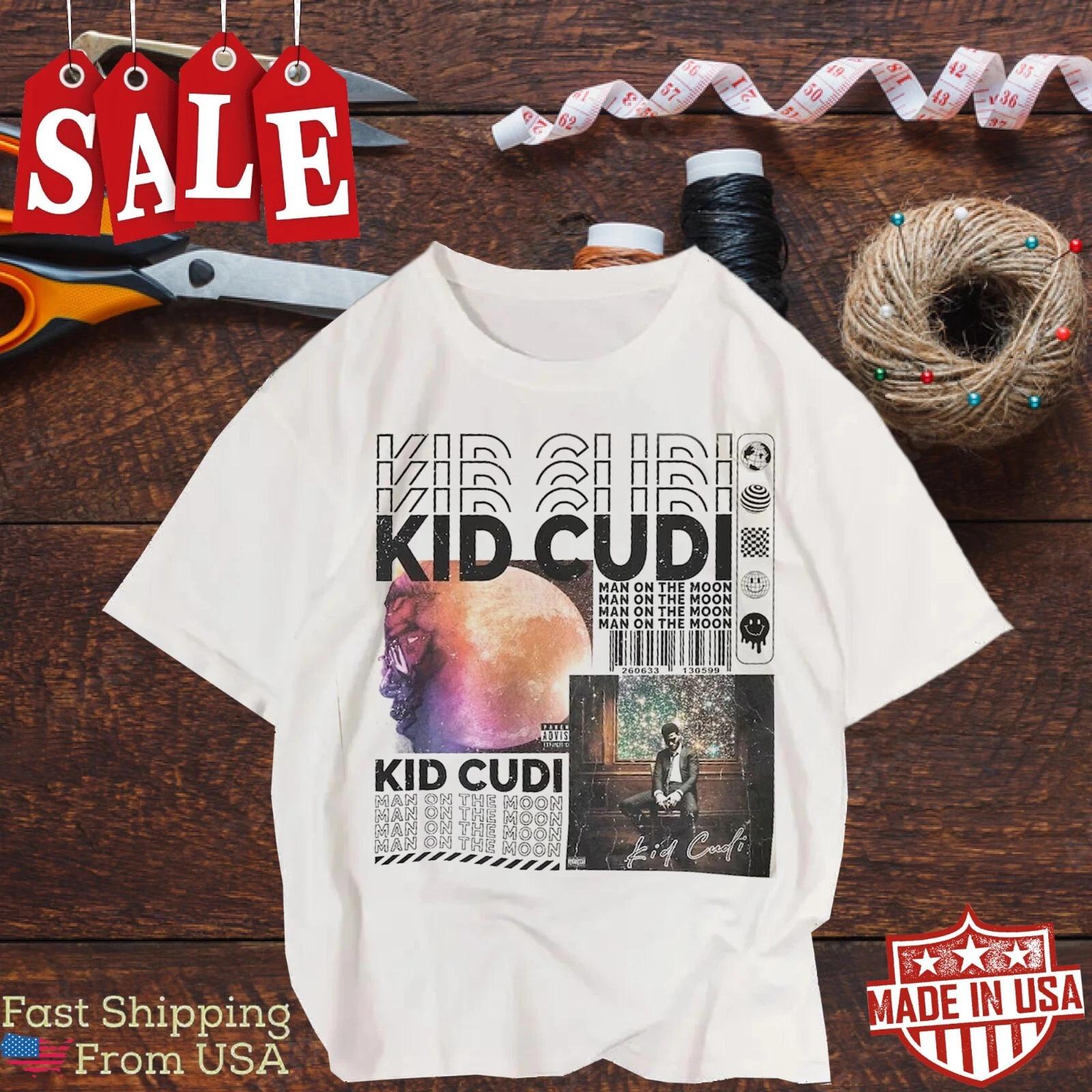 Men s and Women s T-shirts Kid Cudi Rap Gift For Fans Unisex All Size Shirt 1RT1004 S