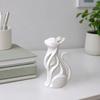 3D Printed Hollow Cat Figurine, Modern Abstract Sitting Kitten Statue, Artistic Animal Sculpture for Home Decoration, Gift for Cat Lovers