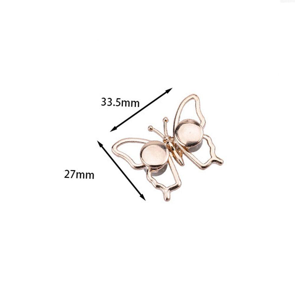 Alloy Butterfly Waist Buckle Butterfly Shape Detachable Clothing Waist Buckle Adjustable No Sew Waist Cinch Buckle Jeans Wear