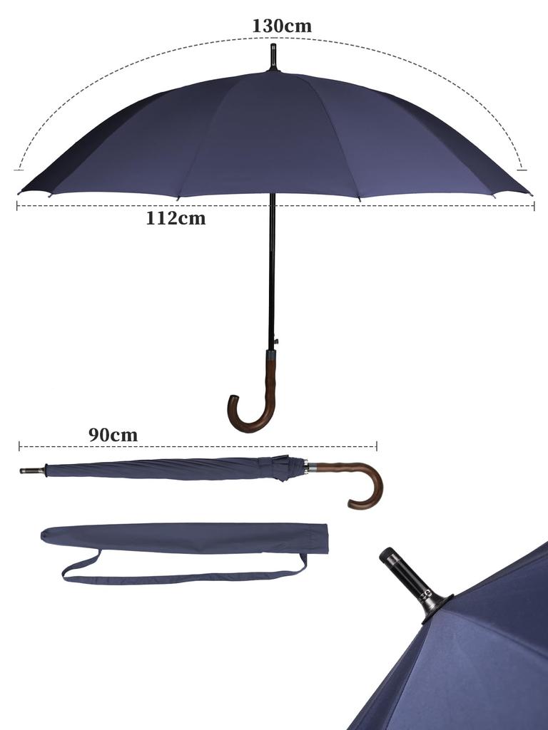 Msentuo Longo e Super Água 12 230T Vidro de Alta Resistência Teflon Abertura Automática Bengala Guarda-Chuva Comprimento do Arco 12,