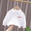 National Day Patriotic Cotton Long Sleeve Polo Shirt for Kids
