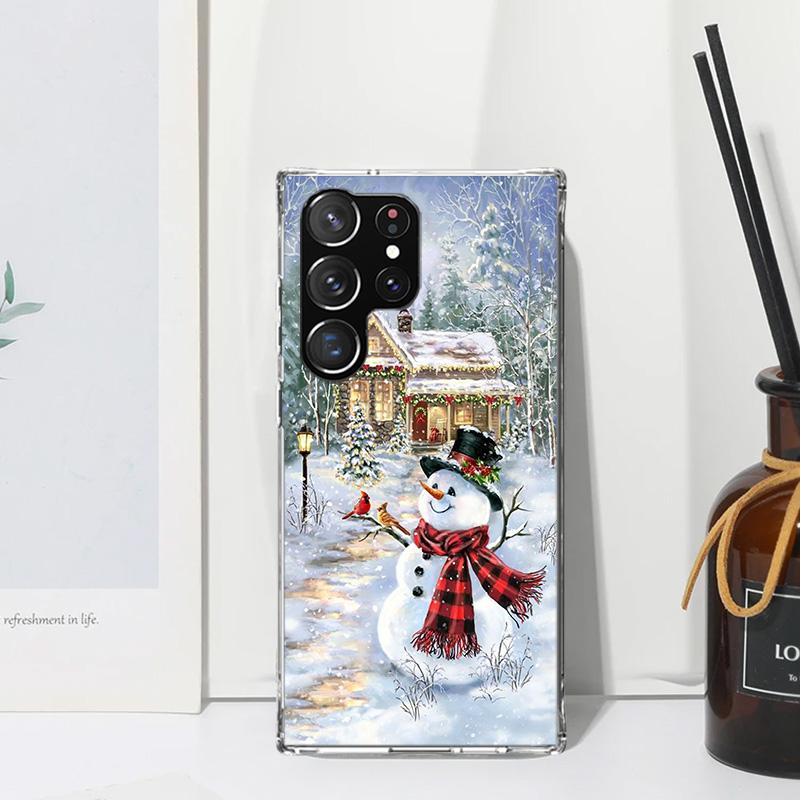 Christmas Santa Claus Present Phone Case For Samsung Galaxy S25 S24 S23 S22 Ultra S21 FE S20 Plus S10 + S10E Art Fundas Back Cov