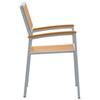 Stackable Chair 2 Pcs Brown Solid Wood Acacia Stackable