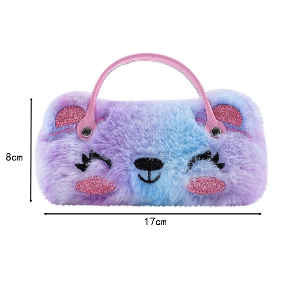 Colorful Plush Glasses Case Anti-pressure Spectacle Case Multipurpose Sunglasses Storage Box  Gifts