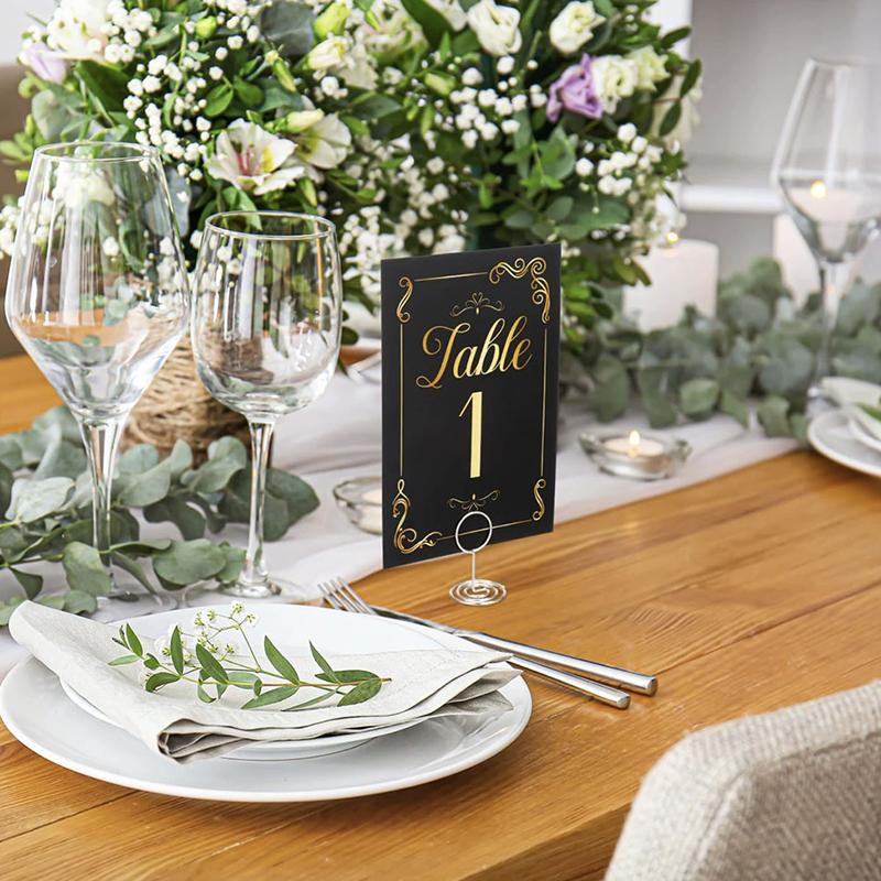 WTEMPO 31PCS Elegant Table Number Cards DIY Table Decoration Paper Seating Cards Digital Seating Cards Perfect for Home Decoration Party Wedding