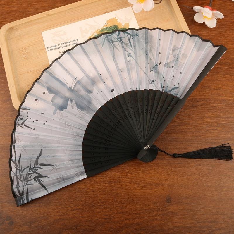 Manueller Ventilator Hochzeitsmotive Antikes Kostüm Chinesischer Stil Faltbare Handfächer Handfächer Holz Faltbarer Handfächer
