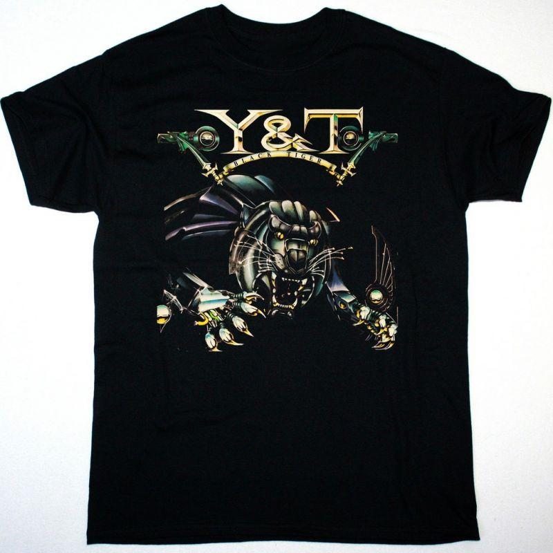

Y&T BLACK TIGER T-shirt Tops Tee Short Sleeve Cotton Black Men All Size S To 4XL 4XL