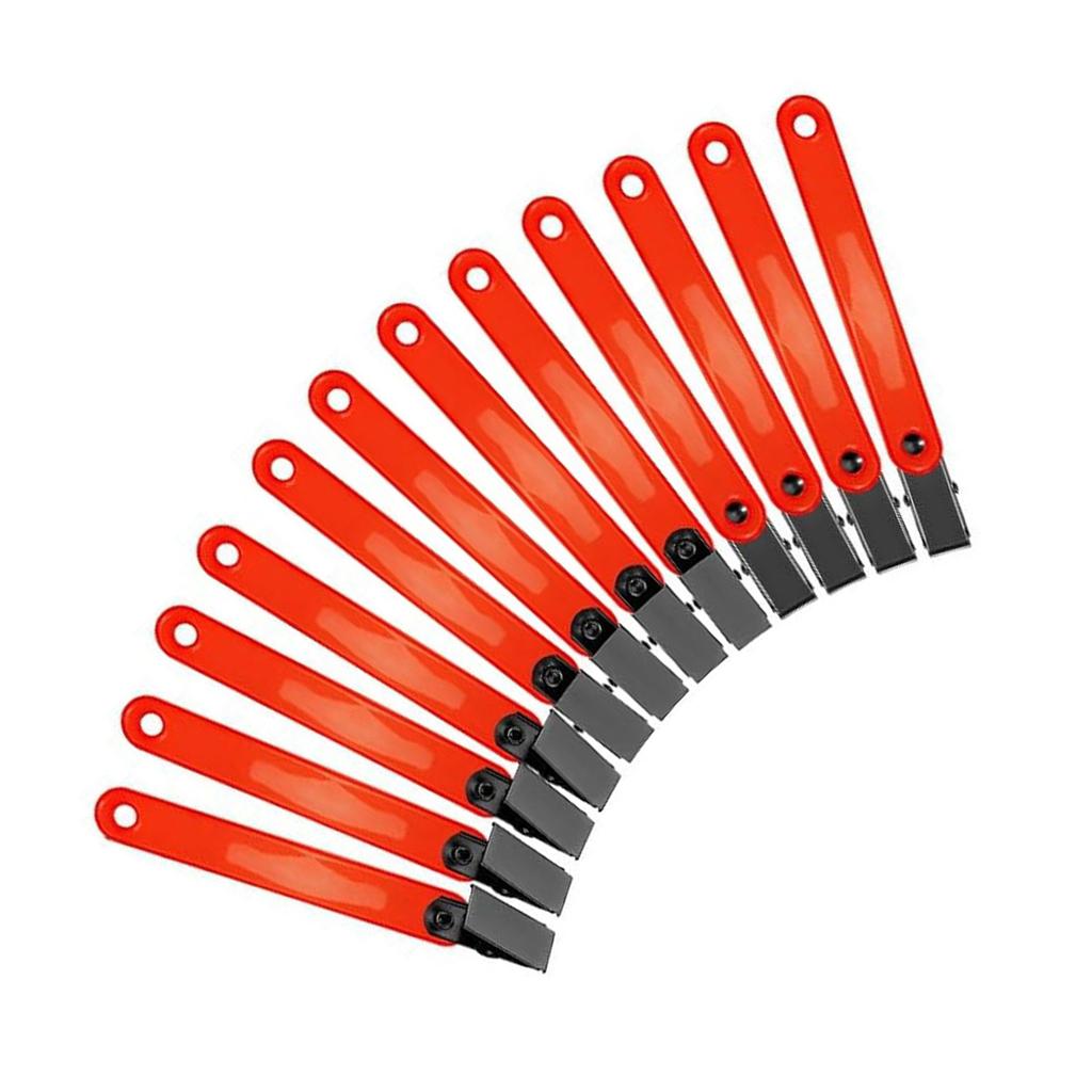 12Pcs/pack Reflective Trail Markers High Visibility Trail Markers Reflective Trail Marker Clip for Tree Stand Hunting