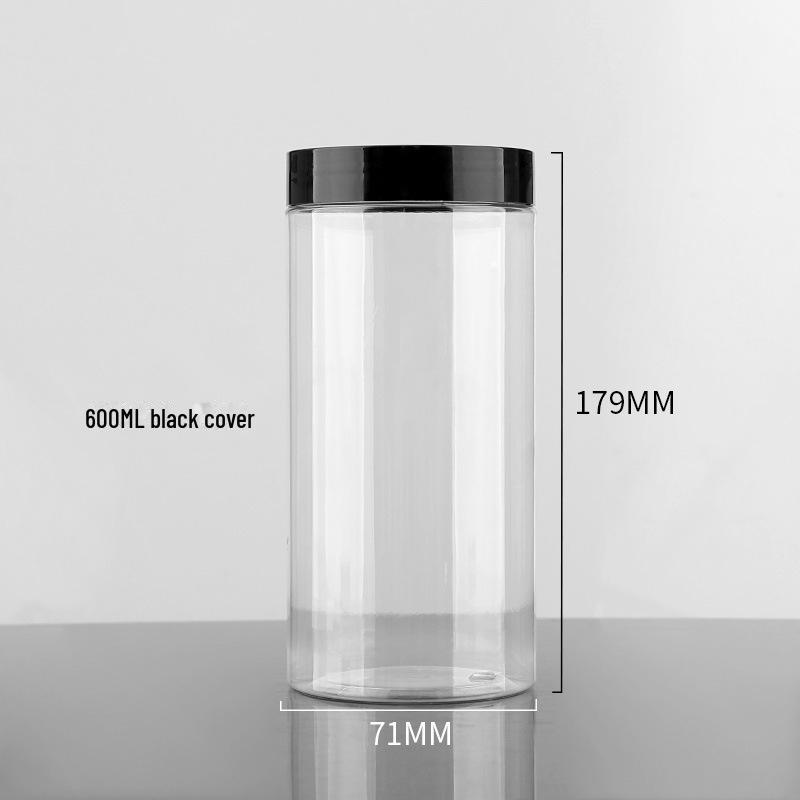 Plastic Pet Cream Bottle: 30g/50g/100g with Black Lid, 68Tooth Design, for Skincare, 700g