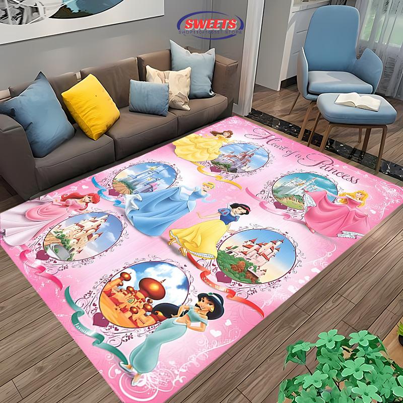 Various Styles Princess Feast: Collection Carpet Rugs for Bedroom Living Room Home Sofa Decor, Kids Play Non-Slip Mats Potdemiel