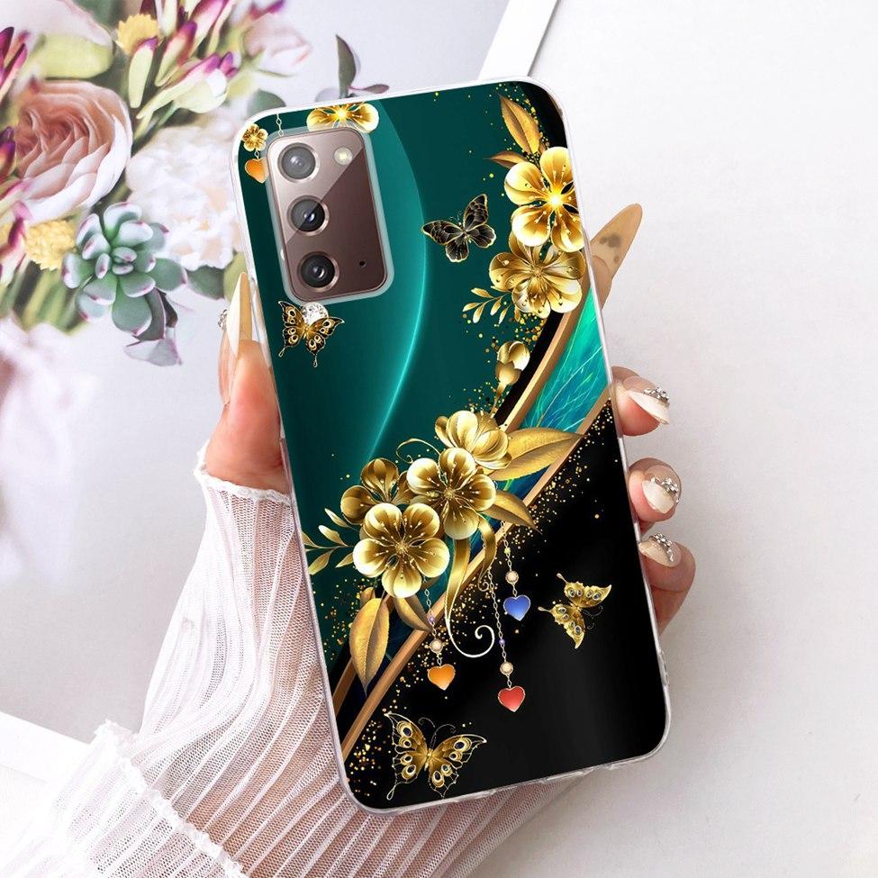 Clear For Samsung Galaxy Note20 5G Case Fashion Fashion Funny Cute Painted Cover For Samsung Note20 5G SM-N981B SM-N981W Casing