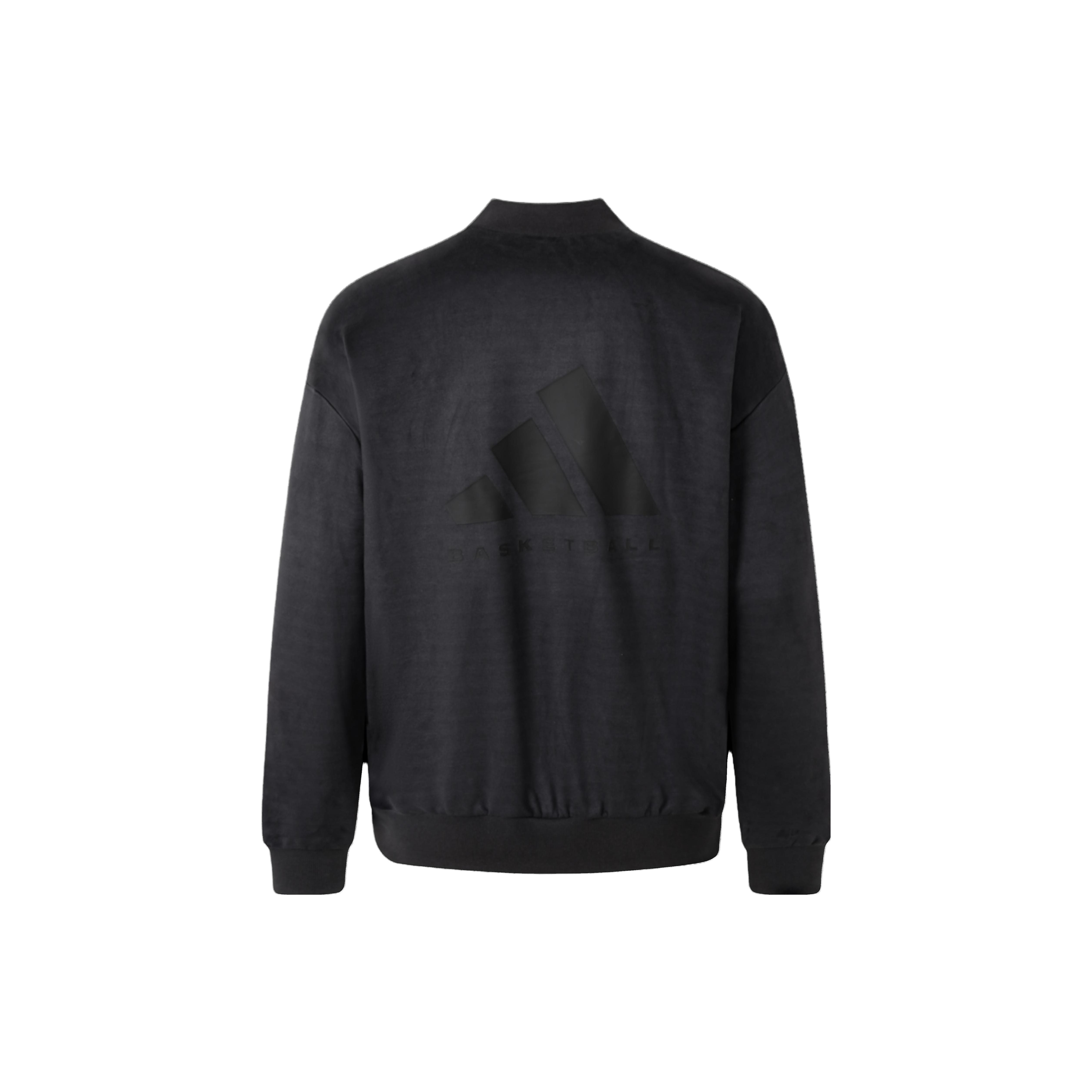 adidas Basketball Sueded Crew Sweatshirt Asia Sizing  Carbon  Men s IN7696 XXS