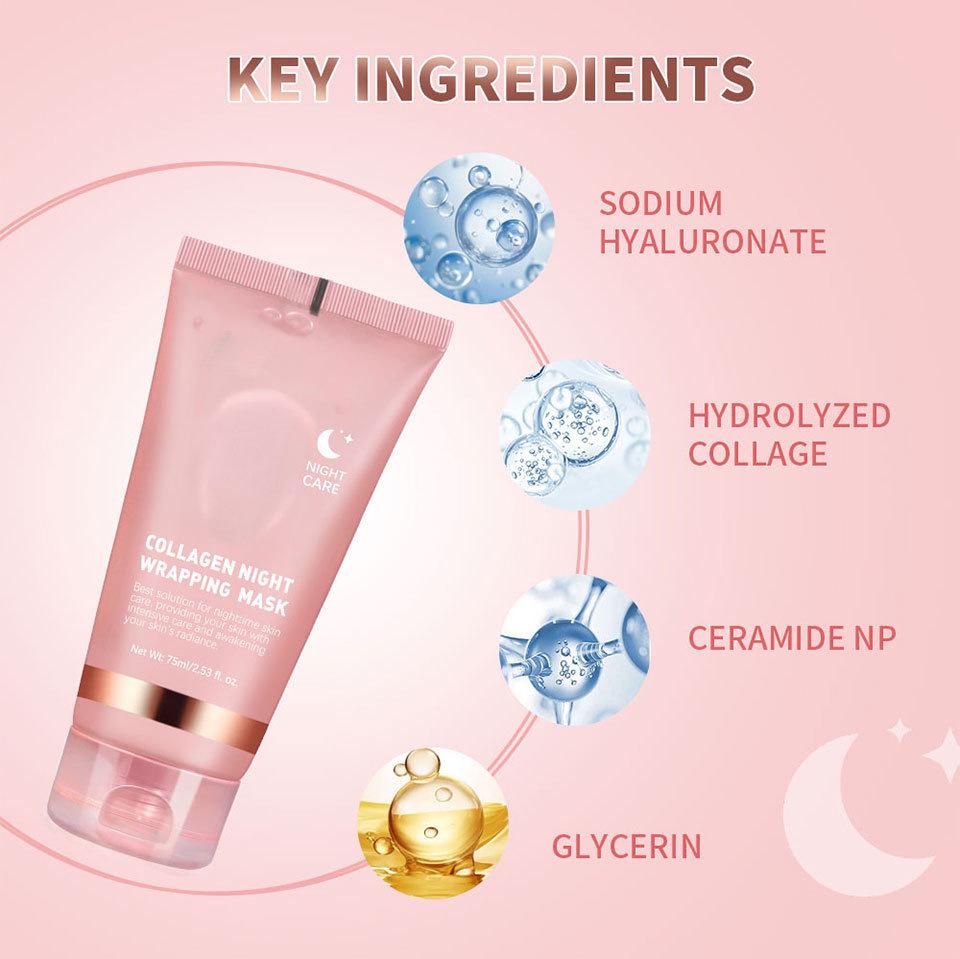 Collagen Firming Peel-Off and Night Mask for Moisturizing