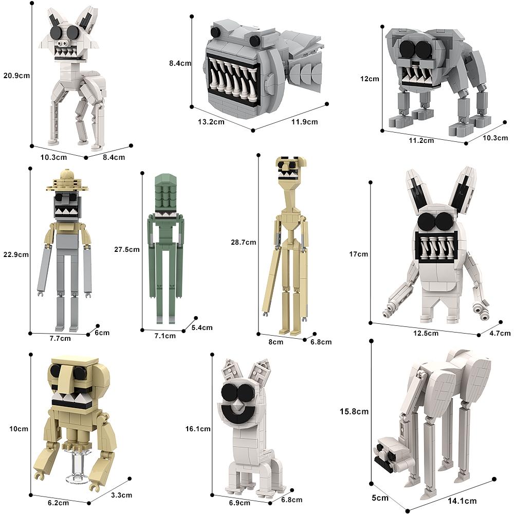 MOC Neues Horrorspiel Zoonomaly Bausteine Modell Horrortier Katze Elefant Koala Affe Bausteine Horror-Zoo Bauspielzeug Geschenk