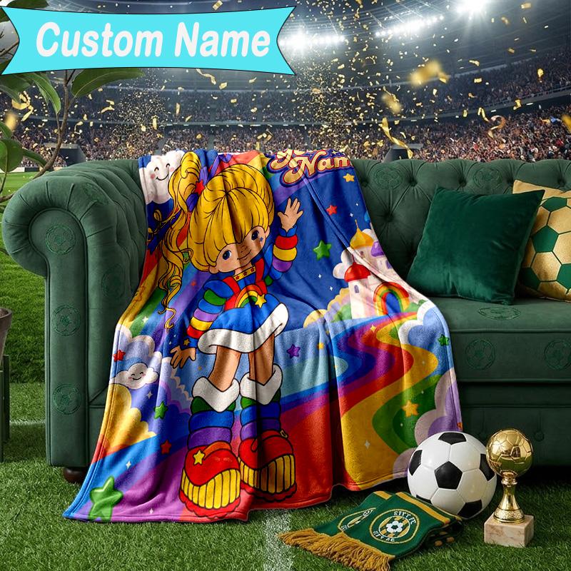 Custom Name Blanket Rainbow Adventure Blanket Bedding Blanket for Travel, Camping, Living Rooms, Offices, Sofas, Fan Christmas gift