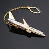 Wedding Gifts Airplane Shape Jewelry Metal Shirt Tie Pin Necktie Clip Aircraft Clips Men Tie Clip