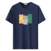 Hals Breezy Übergröße Basic Rundes Kurzarm-T-Shirt in Mehreren Farben