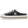 MLB Playball Mule Polobotky Trendy Protiskluzové Odolné Lehké Nízké Plátěné Boty Unisex Tenisky Černé 3AMUUA11N-50BKS